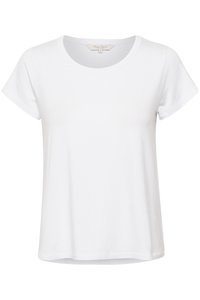 Witte t-shirt met korte mouwen en een ronde halslijn, gemaakt van zacht katoen. Heeft een eenvoudig, strak ontwerp zonder patronen of accenten.