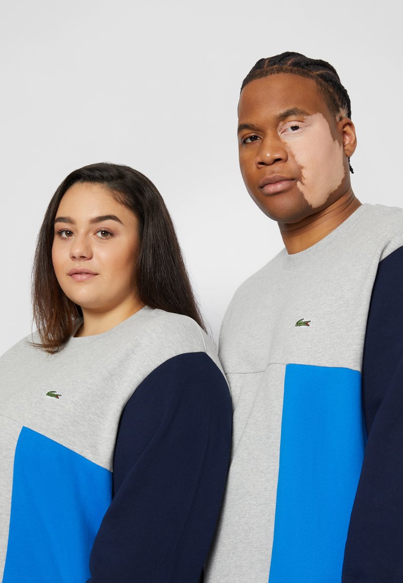Damen Sweatshirts | Lacoste PLUS UNISEX Sweatshirt silver chine/green-navy blue royal/grau-meliert - LN60888 Damen Sweatshirts | Lacoste PLUS UNISEX Sweatshirt silver chine/green-navy blue royal/grau-meliert - LN60888