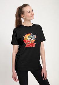 Henry Tiger TOM AND JERRY VINTAGE GRAPHIC - Triko s potiskem - black