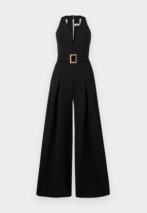 WAL G., SAFFRON V NECK JUMPSUIT - Combinaison - black
