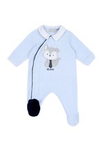 Chicco Chenille-Strampler Mit Fuß - Kuscheliger Baby-Overall In Blau