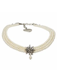 Alpenflüstern TRACHTEN KROPFBAND EDELWEISS
 - Halskette - creme weiß