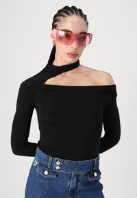 Gina Tricot CUT OUT - Hosszú ujjú felső - black