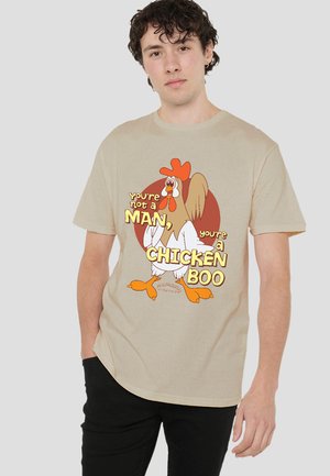 Cotton Soul, ANIMANIACS/CHICKEN BOO - T-Shirt print - sand