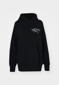 HOODED LIPS SWEATSHIRT - Sudadera - black