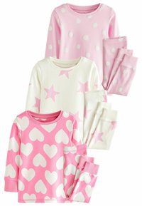 Next HEART, SPOT AND STAR PYJAMAS 3 PACK - Nachtwäsche Set - pink white