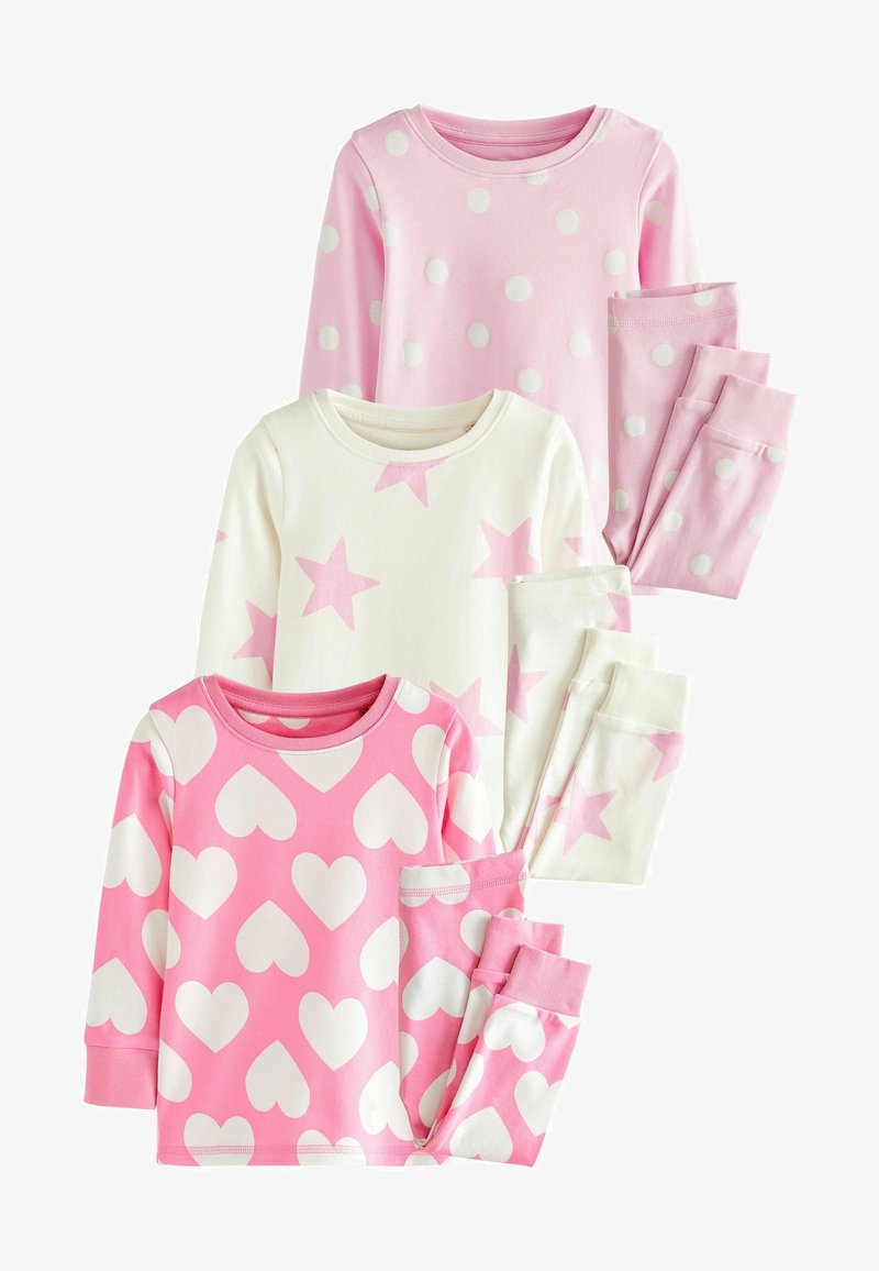 Next HEART, SPOT AND STAR PYJAMAS 3 PACK - Nachtwäsche Set - pink white ...