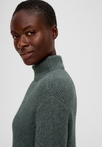 s.Oliver MIT STEHKRAGEN - Strickpullover - dunkles salbeigrün
