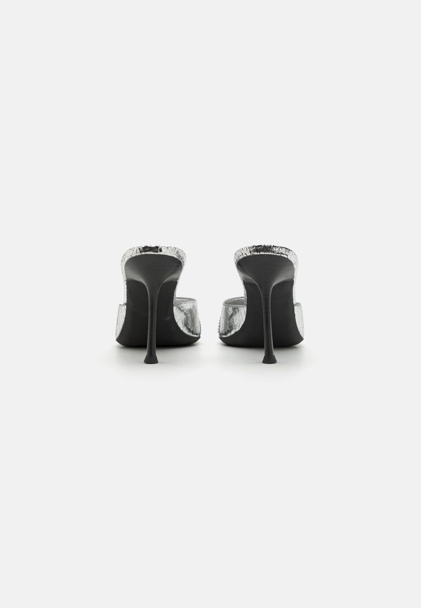 BITE ME - Heeled mules - silver3