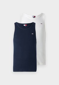 SLIM TANK 2 PACK  - Top - ecru/dark night navy