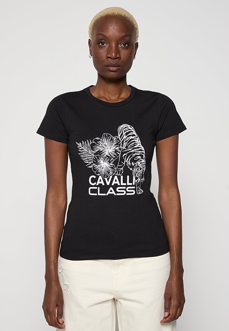 Cavalli Class T-shirt print zwart Cavalli Class T-shirt print zwart