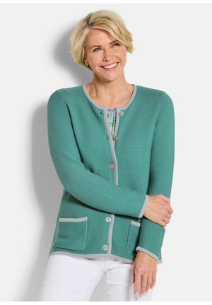 ELEGANTE  MIT TASCHEN - Strickjacke - sage   patterned