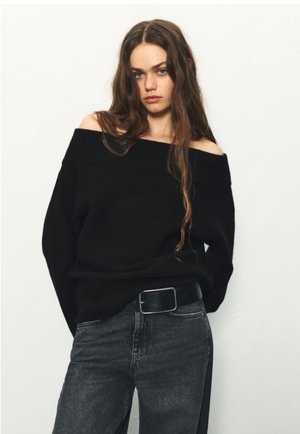 PULL&BEAR ASYMMETRIC SOFT - Maglione - black