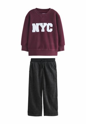 REGULAR FIT - SINGLE COSY SET - Yöasusetti - burgundy red nyc