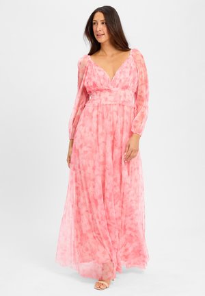 Marie Lund Maxi dress - pink weiß
