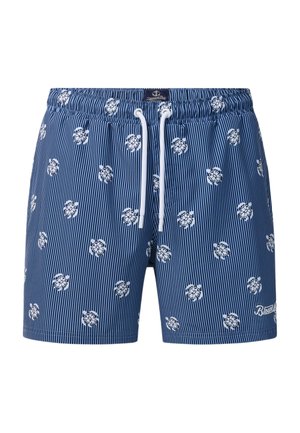 Blount & Pool, BEACH STRETCH SHORTS - Plavecké šortky - blue stripe turtle