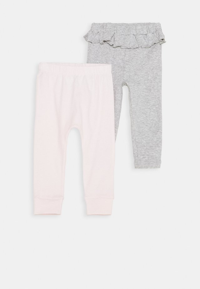 2 PACK - Kangashousut - light pink/mottled grey