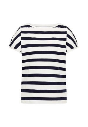 Cecil, T-SHIRT MIT BOAT NECK UND KNOPFDETAIL - Camiseta estampada - urban dark blue
