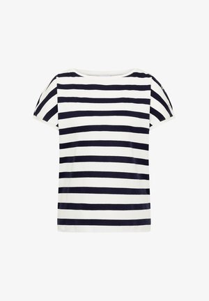 Cecil, T-SHIRT MIT BOAT NECK UND KNOPFDETAIL - Camiseta estampada - urban dark blue