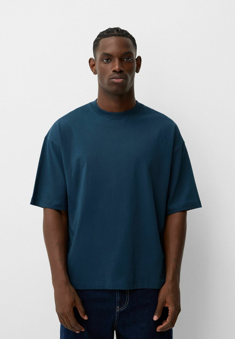 T-shirt Bershka Rouge Et Bleu Marine - Thème Marin, Taille XS (34), Occasion Très Bon état