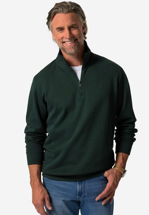 TROYER ZIPPKRAGEN - Jumper - midnight green