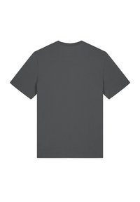 Grijze T-shirt met korte mouwen en een ronde hals. Gemaakt van katoenen materiaal, met een soepele textuur en een effen kleurontwerp.