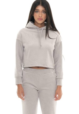 LEONE 1947, SWEATSHIRT - Sweat à capuche - grey-light grey solid