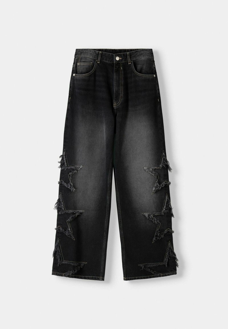 Bershka Relaxed fit jeans zwart Bershka Relaxed fit jeans zwart