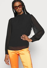 Object JMILA L/S HIGH NECK NOOS - Bluse - black