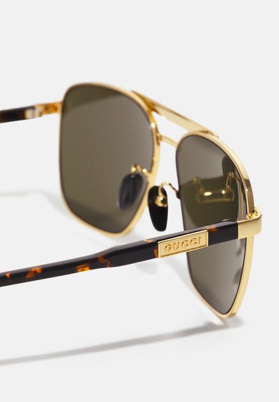 Gucci UNISEX - Solglasögon - gold/havana/green