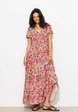 Promod, ROBE LONGUE À FLEURS - Robe longue - imprimé écru