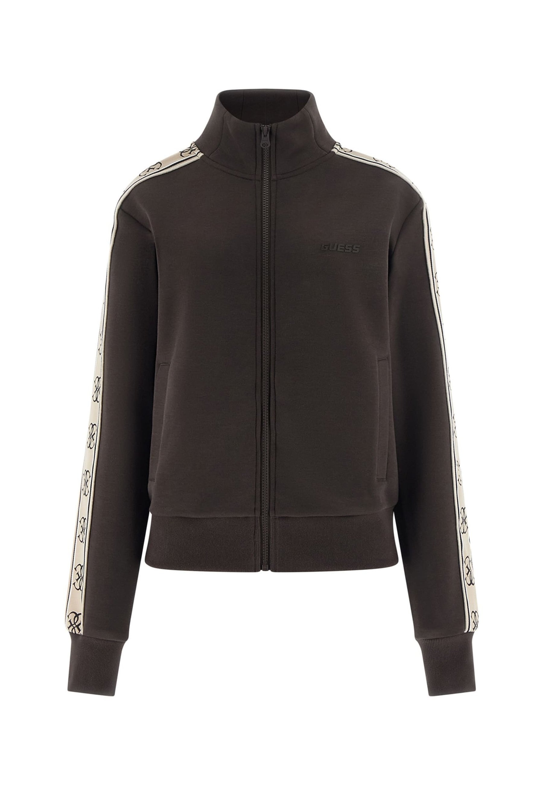 Guess BRITNEY FULL ZIP - Felpa con zip - dunkelbraun/marrone scuro