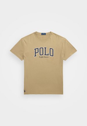 Polo Ralph Lauren CUSTOM SLIM FIT LOGO JERSEY T-SHIRT - Print T-shirt - beige
