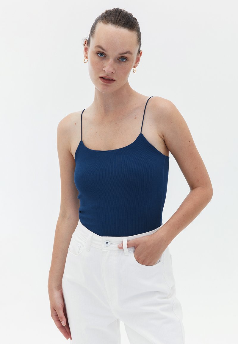 OXXO MIT FEINER TRÄGERFORM - Top - titan/blu scuro - Zalando.it