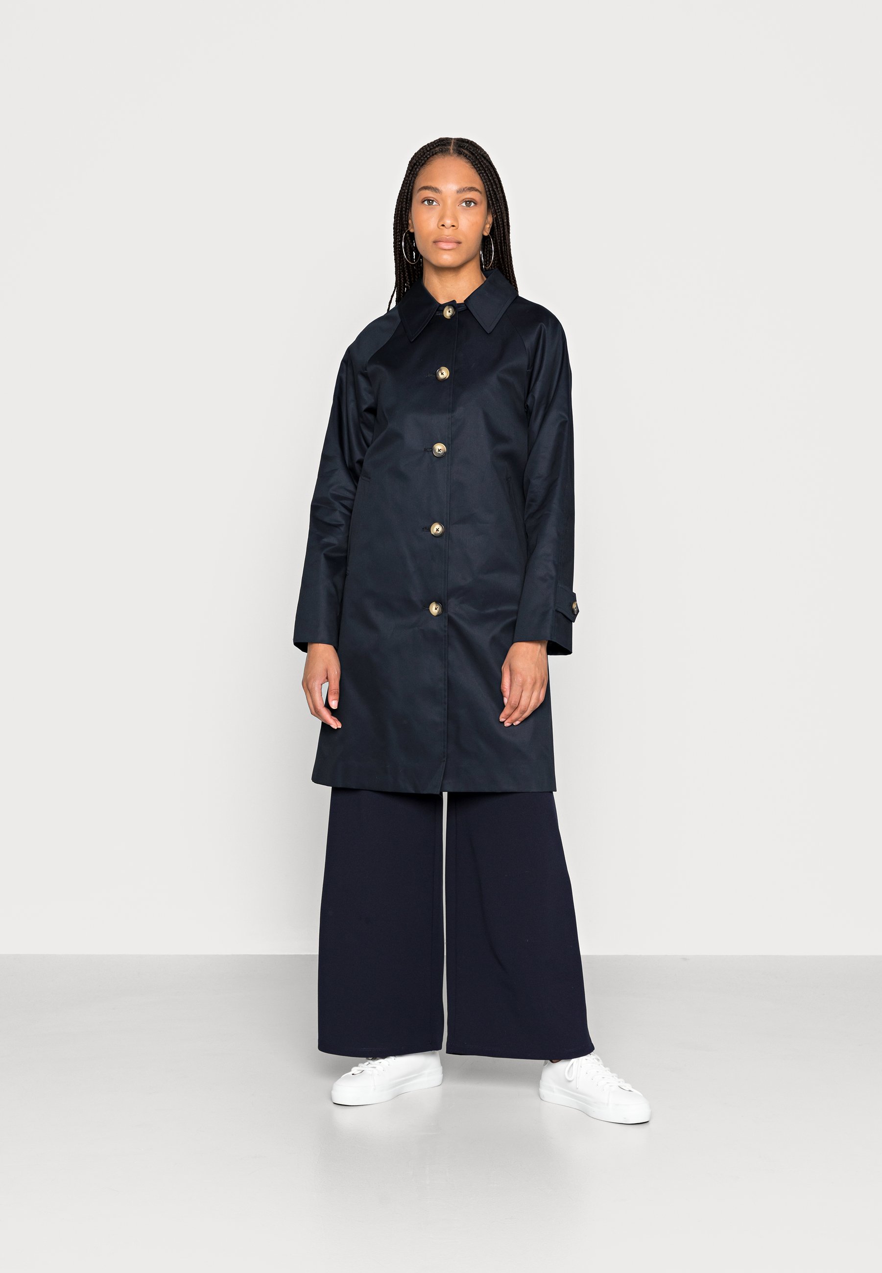 Manteau Homme Bleu Marine Marks & Spencer Duffer Of St. George - Laine Woolmark, Taille S - Occasion Très Bon état