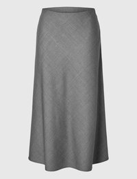 Selected Femme MIDIROCK ELEGANTER - Áčková sukně - grey melange