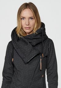 Koroshi Majica s kapuljačom i patentnim zatvaračem - black