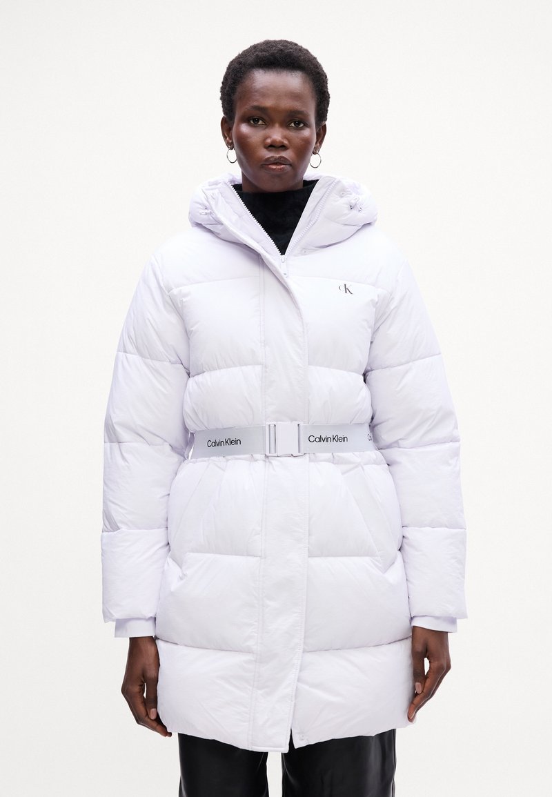 Calvin Klein Jeans BELTED LONG PUFFER Winter coat lacey lilac