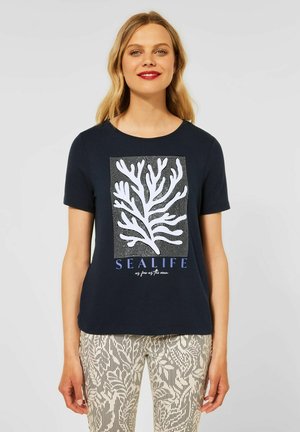 Print T-shirt - blau