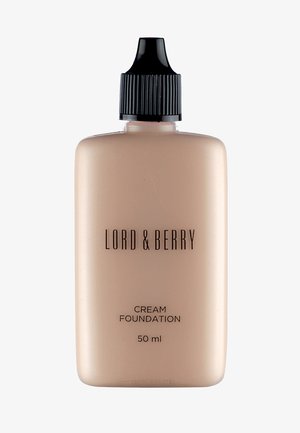Cremefoundation in einer beigen Flasche mit schwarzer Tropfverschlusskappe, mit schwarzem Text für Marken- und Produktnamen, 50 ml Größe.