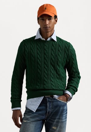 Polo Ralph Lauren CABLE KNIT COTTON SWEATER - Striktrøje - vintage pine