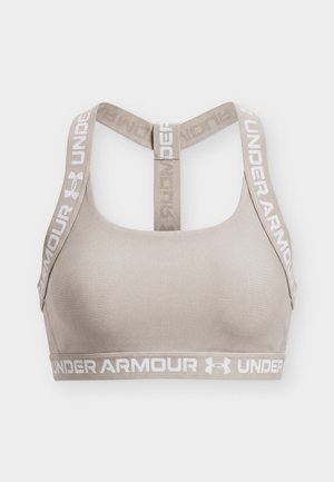 Under Armour, MID T BACK - Sport-BH mit mittlerer Stützkraft - timberwolf taupe/white