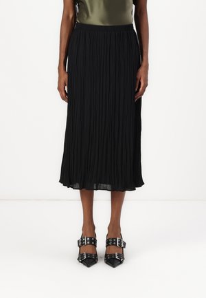 PLEATED MIDI SKIRT - Pencil skirt - black