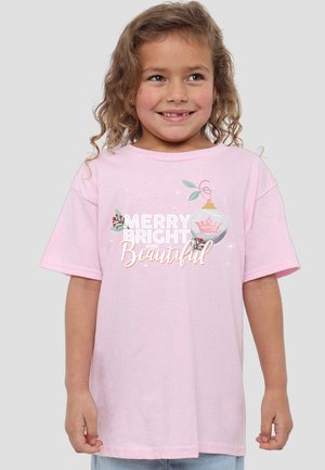 Disney PRINCESS CHRISTMAS MERRY, BRIGHT AND BEAUTIFUL - Print T-shirt - pink