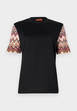 Missoni SHORT SLEEVE - T-Shirt print - black/red/pink