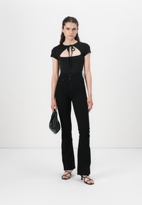 Pepe Jeans FLARE CONTOUR - Trapezaste traperice - black denim