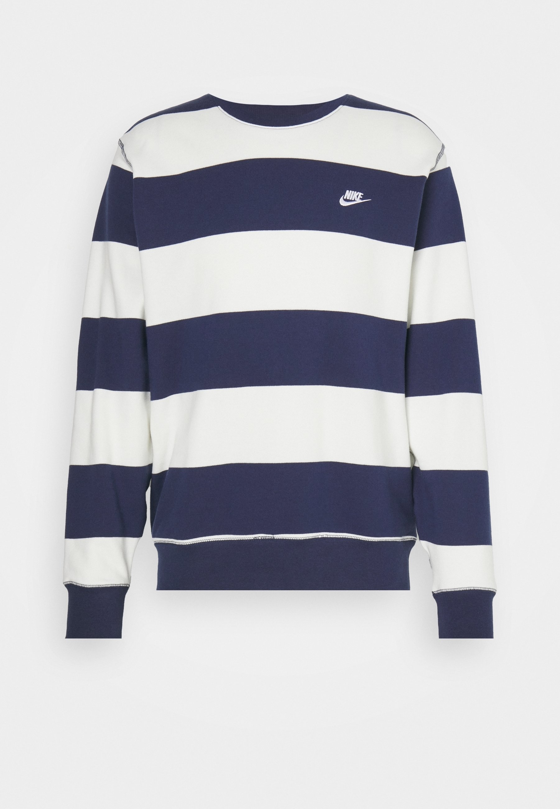nike striped crewneck