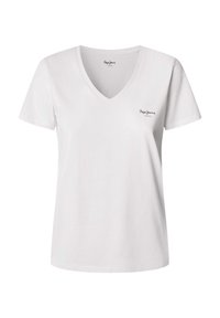 MACY V-NECK - Navadna majica - white