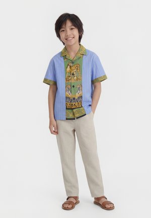 INFORMAL SHIRT PINSTRIPE WILD CATS KIDS UNISEX - Skjortebluser - light blue/bianco/sage green