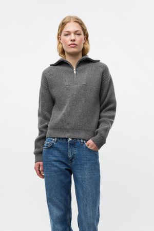 WASHINGTON HALF ZIP - Svetrík - grey